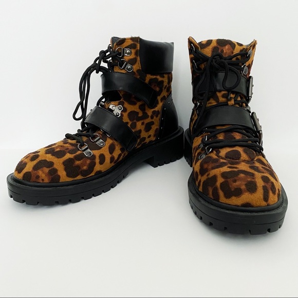 RAID - Daelyn Chunky Leopard Print Boots - Picture 2 of 5